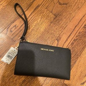 NWT Michael Kors Black Wristlet/Wallet